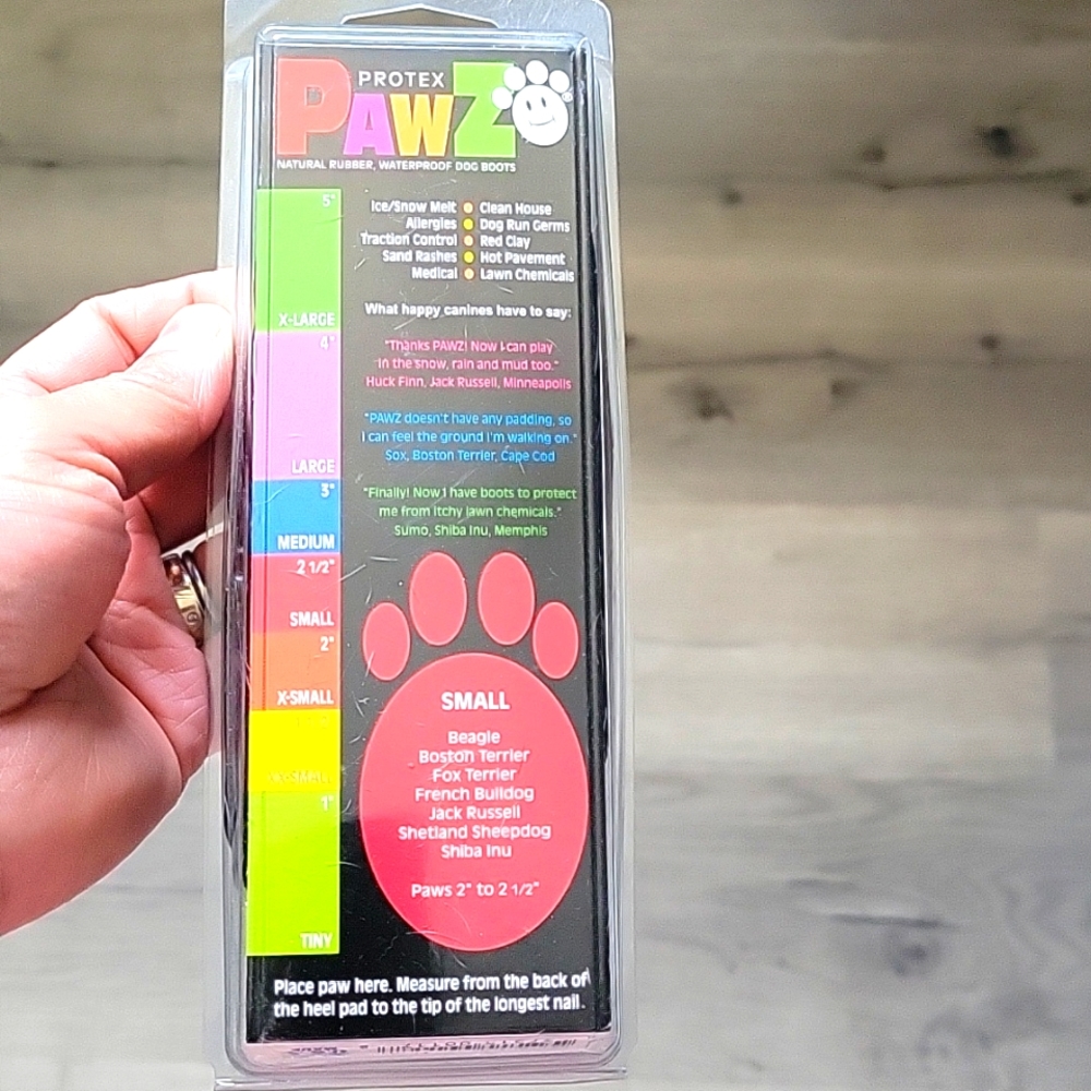Protex  pawz natural rubber waterproff dog boots  size small 12 PC